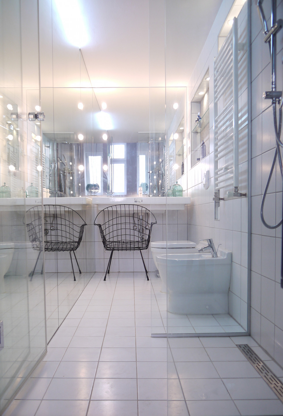 Loft T in Zagreb • glass bathroom