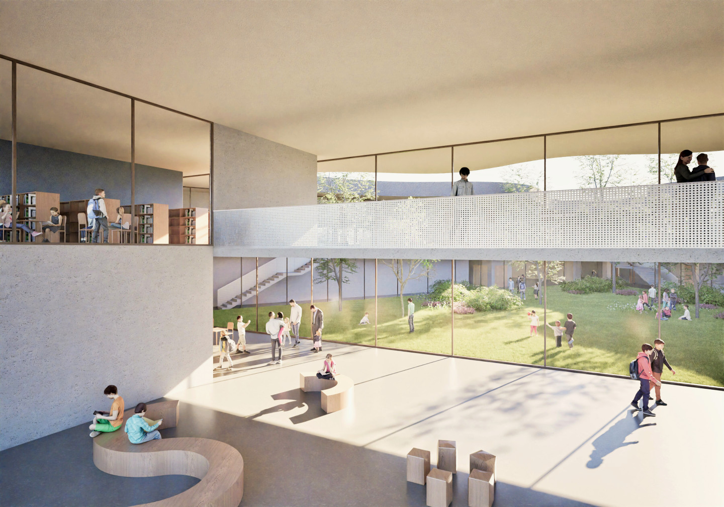 OŠ Dubrava • zelenilo unutar škole